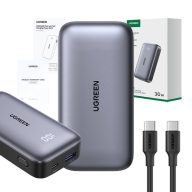   UGREEN Nexode PB502 powerbank, 10000mAh, USB + USB-C, 30W PD (fekete)