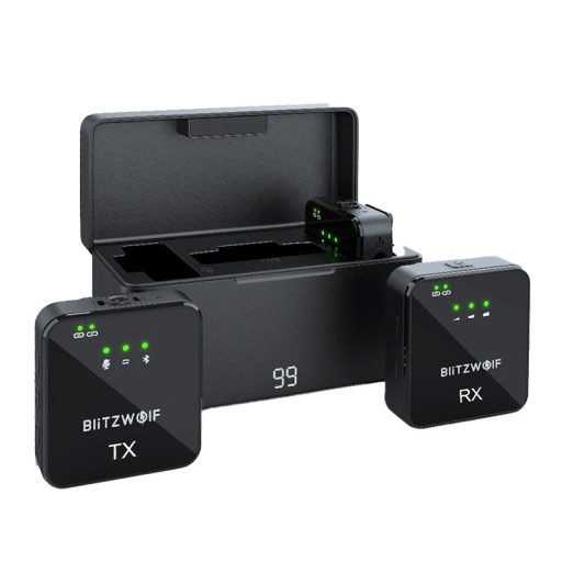 BlitzWolf BW-SX63 vezeték nélküli mikrofon, 1000mAh (fekete)