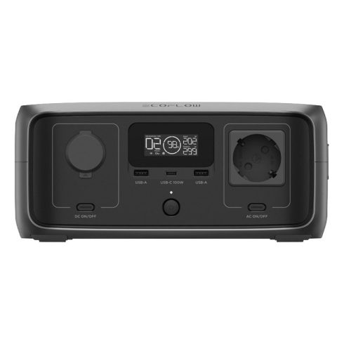 Csomag: Power Station EcoFlow RIVER 3 UPS + napelem 45W USB-C