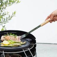   Barbecook BC-ACC-7072 rozsdamentes acél grill villa, gumifa nyél, 100% FSC, 46cm