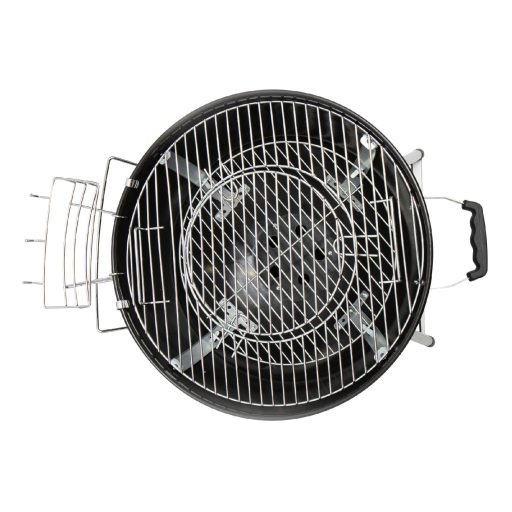 Home GR03 fedeles gömbgrill, faszén, faszénbrikett, zománcozott acél tűztér és fedél, krómozott acél rostély, galvanizált acél széntartó, 76 cm rostélymagasság a talajtól