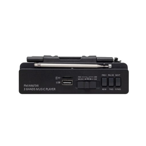SAL RPH 1 napelemes rádió és multimédia lejátszó, hibrid töltés, 3 sávos AM-FM-SW rádió, BT/USB/microSD, ~11 óra üzemidő