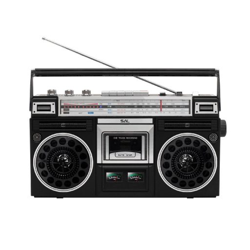 SAL RRT BROOKLYN sztereó kazettás rádiós magnó, Bluetooth, USB, microSD, MP3, felvétel, 4-sávos rádió, multimédia