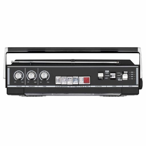 SAL RRT BROOKLYN sztereó kazettás rádiós magnó, Bluetooth, USB, microSD, MP3, felvétel, 4-sávos rádió, multimédia
